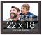 Textured Brown Picture Frame - UV Acrylic, Backing Board, Hanging Hardware Included